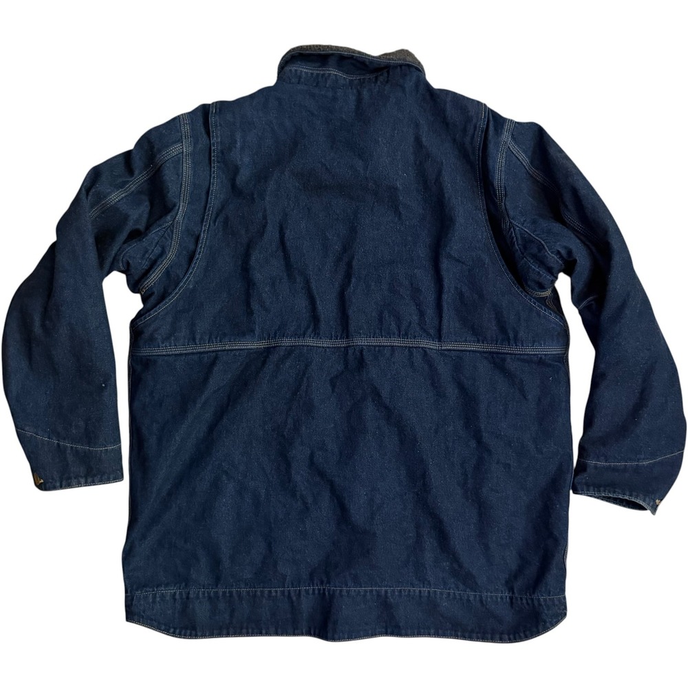 Carhartt Full Swing Chore Coat Denim Sherpa Fleece Lined Jacket XL Blue Great - Picture 11 of 14
